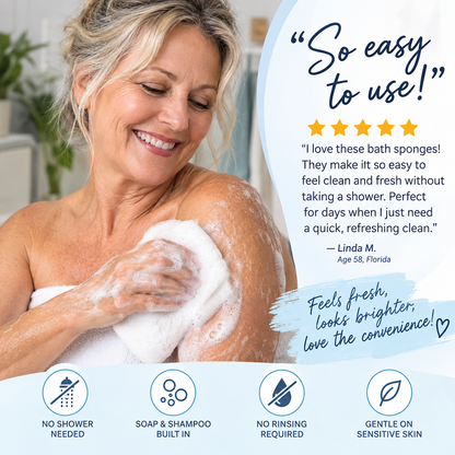 Scrubzz™ Rinse-Free Bath Sponges
